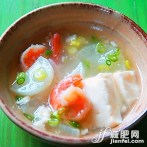 减肥菜谱——萝卜虾仁豆腐汤