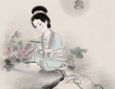 薛涛所作的《春望词四首·其二》，用两典故来表示心中的情爱