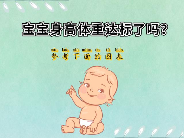 这里有宝宝出生到12个月的身高体重对照表，看看宝贝有没有达标？