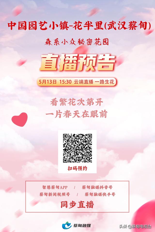 直播预告｜5月13日，带你一起在中国园艺小镇做“浪漫冠军”