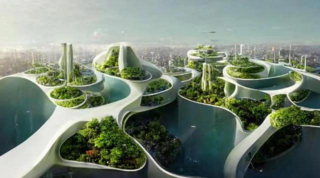 未来摩天大楼样子，由Al与设计师合作设计