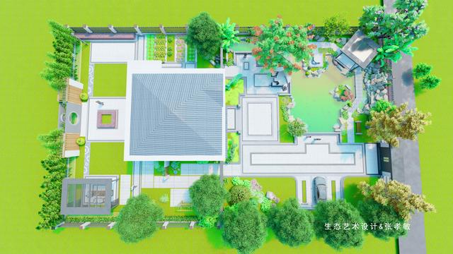 2000平乡村自建别墅花园设计，大气实用美观「案例欣赏」